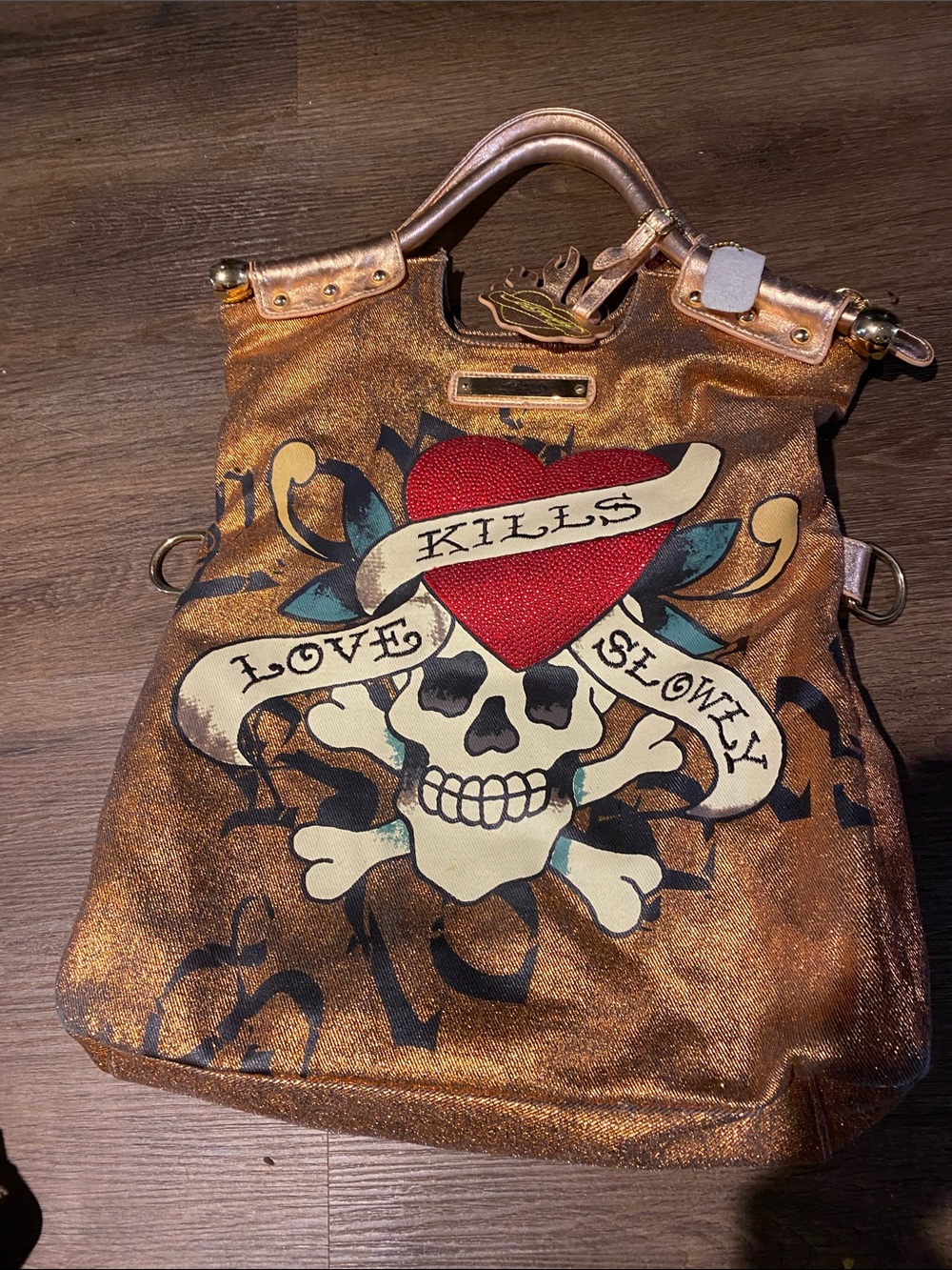 Ed Hardy vintage design purse